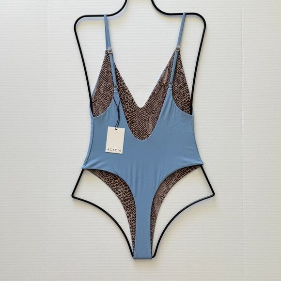 Acacia Swimwear TAVIRA Ribbed One Piece - Skipper - Minimal Coverage - High Cut - Picture 2 of 7